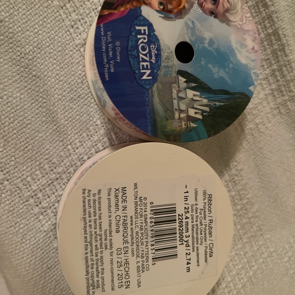 NEW (3) Disney Frozen NWT ribbon (3 rolls) - Picture 4 of 9